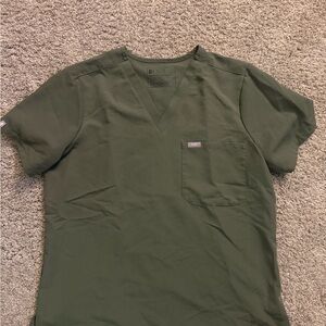 Figs Catarina Scrub top moss